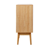 NNEED Rattan Sideboard Hallway Shelf Wood
