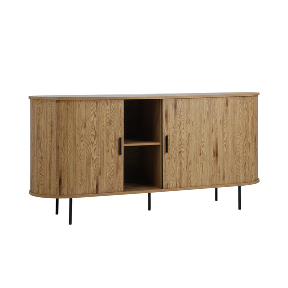 NNEED Buffet Sideboard Sliding Doors Pantry Cabinet Natural