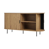 NNEED Buffet Sideboard Sliding Doors Pantry Cabinet Natural