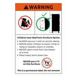 NNEED Display Cabinet 3-Tier Shelves Clear Oak