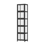 NNEED Display Cabinet Slim 5-Tier Clear Black