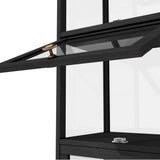 NNEED Display Cabinet Slim 5-Tier Clear Black