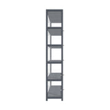 NNEED Display Cabinet 5 Tiers Clear Door Grey