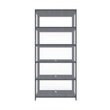 NNEED Display Cabinet 5 Tiers Clear Door Grey
