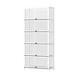 NNEED Display Cabinet 5 Tiers Clear Door White