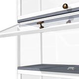 NNEED Display Cabinet 5 Tiers Clear Door White