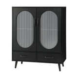 NNEED Sideboard with Pull Up Drawers and Glass Doors