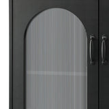 NNEED Sideboard with Pull Up Drawers and Glass Doors