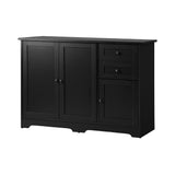 NNEED Buffet Sideboard Kitchen Hallway Drawers Table Black
