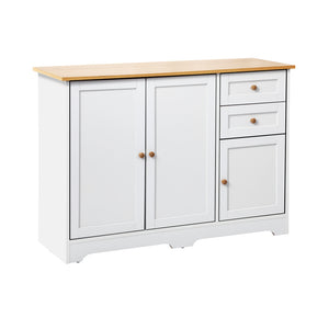 NNEED Sideboard with 2 Drawers and 2 Cabinet White&Wood