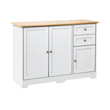 NNEED Sideboard with 2 Drawers and 2 Cabinet White&Wood