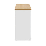 NNEED Sideboard with 2 Drawers and 2 Cabinet White&Wood