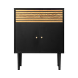 NNEED Sideboard with Drawer and Cabinet Black&Wooden