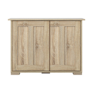 NNEED Sideboard with Sliding Doors Wooden