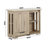 NNEED Sideboard with Sliding Doors Wooden