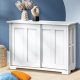 NNEED Sideboard with Sliding Doors White