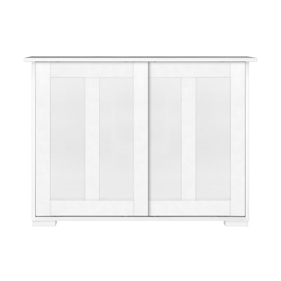 NNEED Sideboard with Sliding Doors White