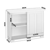 NNEED Sideboard with Sliding Doors White
