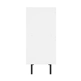 NNEED Sideboard Tempered Glass Door 2 Drawers White