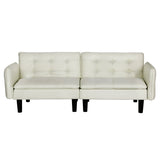 NNEDSZ Artiss Sofa Bed 3 Seater Tufted Faux Linen Beige