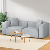 NNEDSZ Artiss Modular Sofa Chaise Set 2-Seater Grey
