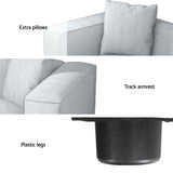 NNEDSZ Modular Sofa Chaise Set 3-Seater Grey