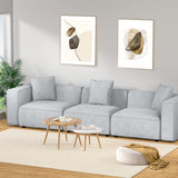 NNEDSZ Modular Sofa Chaise Set 3-Seater Grey