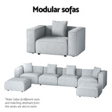 NNEDSZ Artiss Modular Sofa Chaise Set 4-Seater Grey