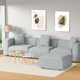 NNEDSZ Artiss Modular Sofa Chaise Set 4-Seater Grey