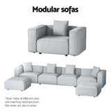 NNEDSZ Artiss Modular Sofa Chaise Set 5-Seater Grey