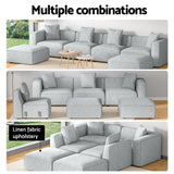 NNEDSZ Artiss Modular Sofa Chaise Set 6-Seater Grey