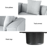 NNEDSZ Artiss Modular Sofa Chaise Set 6-Seater Grey