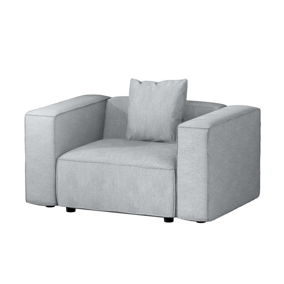 NNEDSZ Artiss Modular Sofa Chaise Set 1-Seater Grey