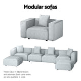 NNEDSZ Artiss Modular Sofa Chaise Set 1-Seater Grey