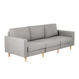 NNEDSZ Artiss 3 Seater Sofa 225cm Linen Fabric Grey