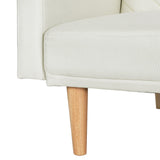 NNEDSZ Sofa Bed 3 Seater Tilted Faux Linen Beige