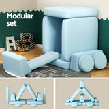 NNEDSZ Artiss Sofa Bed 2 Seater Couch Kid Play DIY Modular Lounge Chaise Suite Velvet