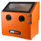 NNEMB 110L Benchtop Sandblasting Cabinet, with Sandblast Gun Set with Hose, LED Light