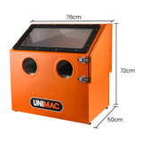NNEMB 110L Benchtop Sandblasting Cabinet, with Sandblast Gun Set with Hose, LED Light