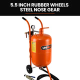 NNEMB 38L Sandblasting Tank, Pressurised Design with Sandblast Gun Set with Hose