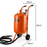NNEMB 38L Sandblasting Tank, Pressurised Design with Sandblast Gun Set with Hose