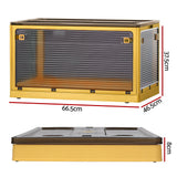 NNEDSZ Storage Container Foldable Stackable Large 5 Sides Open Transparent 115L
