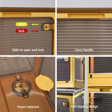 NNEDSZ Storage Container Foldable Stackable Large 5 Sides Open Transparent 115L