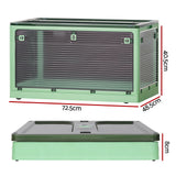 NNEDSZ Storage Container Foldable Stackable Large 5 Sides Open Transparent 140L