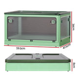 NNEDSZ Storage Container Foldable Stackable Large 5 Sides Open Transparent 82L