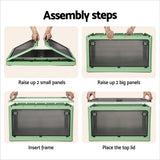 NNEDSZ Storage Container Foldable Stackable Large 5 Sides Open Transparent 82L