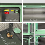 NNEDSZ Storage Container Foldable Stackable Large 5 Sides Open Transparent 82L