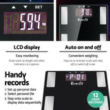 NNEDSZ Body Fat Bathroom Scale Weighing BMI Monitor Gym 180KG
