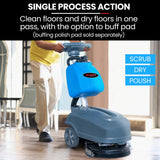 NNEMB AUCH FSH14 Floor Scrubber & Dryer, 360mm, Battery Powered, Walk Behind, Multi-purpose Commercial Grade Machine