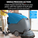 NNEMB Auch FSH18 Floor Scrubber & Dryer, 490mm, Battery Powered, Walk Behind, Multi-purpose Commercial Grade Machine